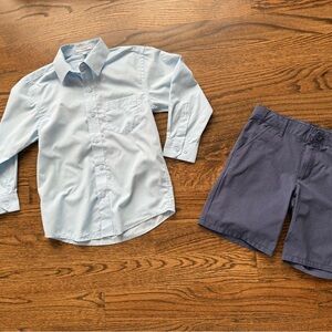 Size 8 Little Boy Dress Shirt and casual or Dress Shorts